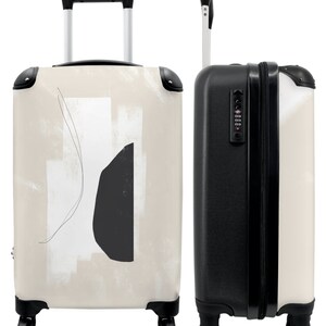Koffer - handbagage - abstract - kunst - zwart - wit
