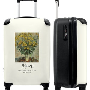Koffer - handbagage - kunst - monet - bloemen - oude meester