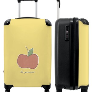 Koffer - handbagage - appel - geel - 'la pomme' - abstract