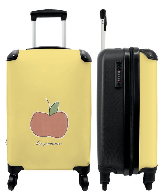 Suitcase Cabin Luggage Apple Yellow la Pomme Abstract Etsy