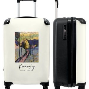 Koffer - handbagage - kunst - kandinsky - landschap - kleuren