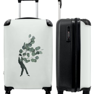 Koffer - handbagage - abstract - man - pastel - design