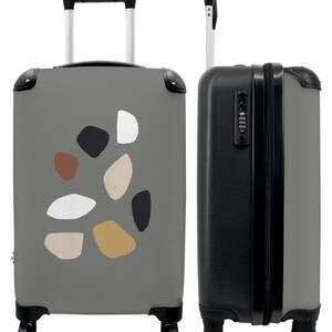 Koffer - handbagage - vormen - grijs - abstract - art