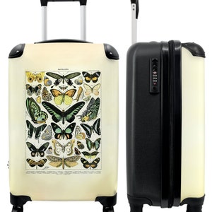Koffer - handbagage - dieren - vlinders - natuur - kleuren