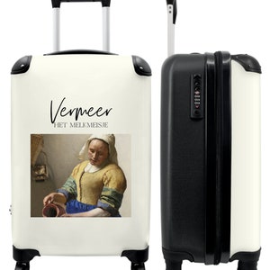 Koffer - handbagage - kunst - johannes vermeer - oude meester - het melkmeisje