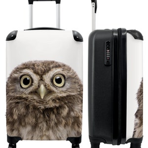 Koffer - handbagage - kinderkoffer - uil - kuiken - kinderen - vogel