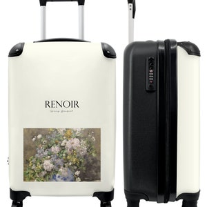 Koffer - handbagage - kunst - renoir - bloemen - oude meester
