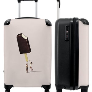 Koffer - handbagage - ijs - abstract - mensen - kunst