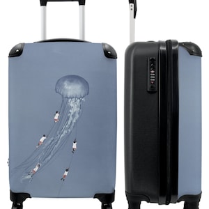 Koffer - handbagage - abstract - design - kwallen - blauw