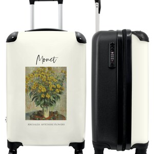 Koffer - handbagage - kunst - monet - bloemen - oude meester