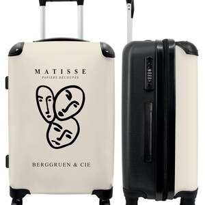Koffer - handbagage - kinderkoffer - matisse - kunst - lijntekeningen - gezicht - abstract