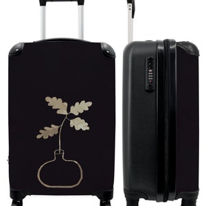 Koffer - handbagage - kunst - zwart - design - vaas