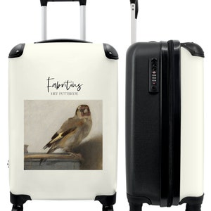 Koffer - handbagage - kunst - vogel - natuur - carel fabritius