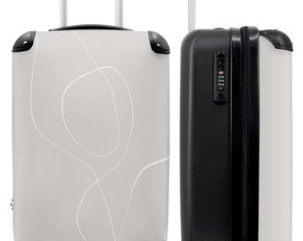 Koffer - Handgepäck - grau - weiß - abstrakt - Kunst