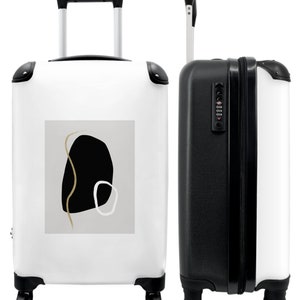 Koffer - handbagage - abstract - vorm - goud - art