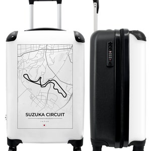 Koffer - handbagage - racebaan - suzuka circuit - f1 - japan - wit