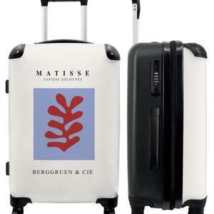 Koffer - handbagage - kinderkoffer - kunstwerk - matisse - rood - blad - abstract