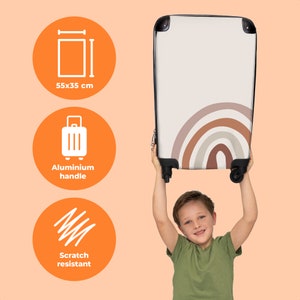 Valise bagage cabine valise enfant arc-en-ciel terracotta design minimalisme kids image 3