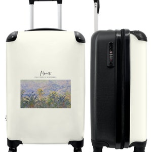 Koffer - handbagage - kunst - monet - planten - landschap