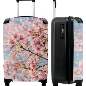 Koffer - handbagage - sakura - lente - bloemen - roze - botanisch