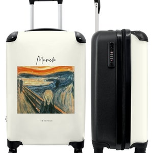 Koffer - handbagage - kunst - munch - man - landschap