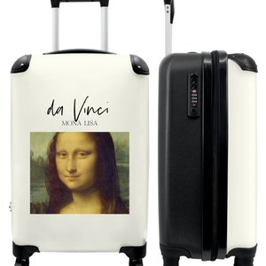 Koffer - handbagage - mona lisa - kunst - leonardo da vinci - oude meester