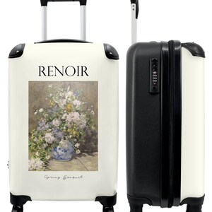 Koffer - handbagage - kunst - renoir - bloemen - oude meester