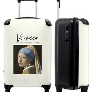 Koffer - handbagage - kunst - vermeer - meisje - oude meester