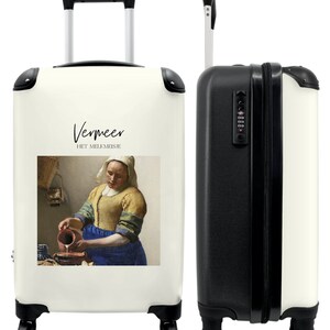 Koffer - handbagage - kunst - johannes vermeer - het melkmeisje - oude meester