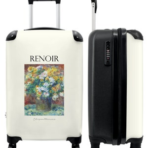 Koffer - handbagage - kunst - renoir - bloemen - oude meester