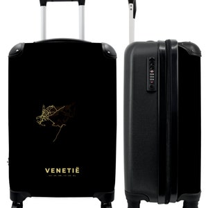 Koffer - handbagage - venetië - kaart - goud - kaarten