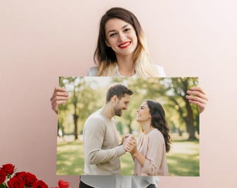 Personalisierte Fotoleinwand - Benutzerdefinierte Wandkunst mit Hänge-Kit