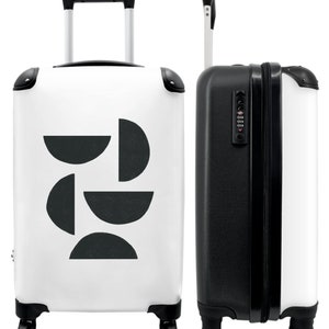 Koffer - handbagage - zwart - wit - abstract - art
