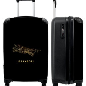 Koffer - handbagage - landkaarten - stadsplattegrond - goud - istanbul