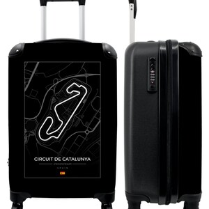 Koffer - handbagage - formule 1 - autosport - circuit de catalunya - racebaan - zwart wit