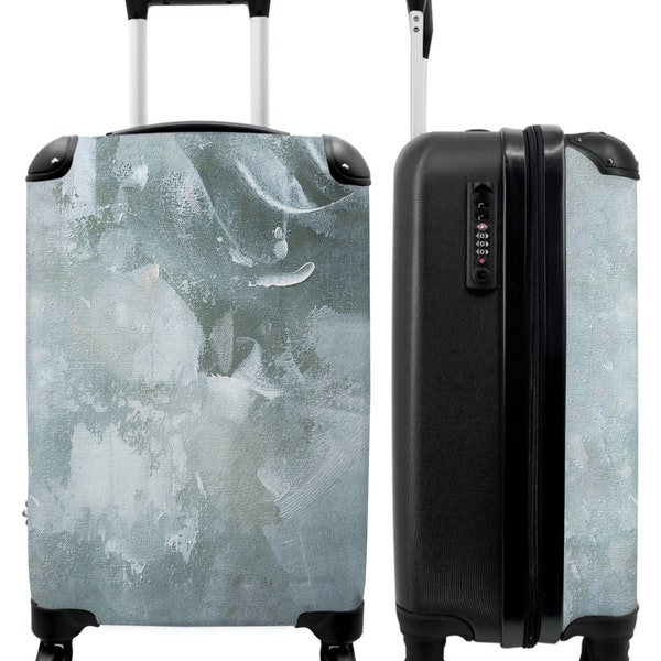 Valise - bagage cabine - abstrait - bleu - art - peinture