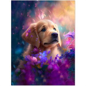 Koffer - handbagage - kinderkoffer - hond - puppy - zon - bloemen