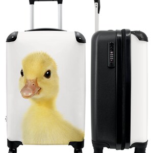Koffer - handbagage - kinderkoffer - ducky - snavel - geel - kinderen