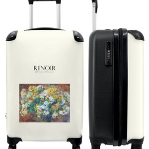 Koffer - handbagage - kunst - renoir - bloemen - oude meester