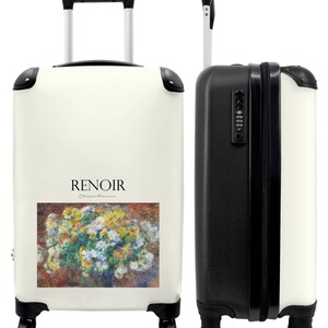 Koffer - handbagage - kunst - renoir - bloemen - oude meester