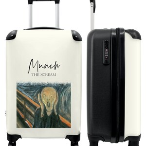 Koffer - handbagage - kunst - munch - man - landschap