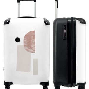 Koffer - handbagage - design - abstract - vormen - pastel