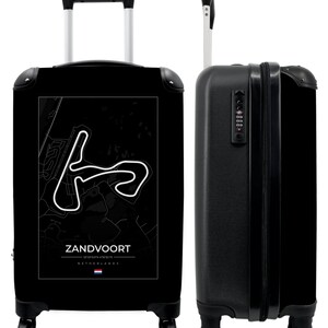Koffer - handbagage - f1 - racebaan - zandvoort - nederland - zwart wit