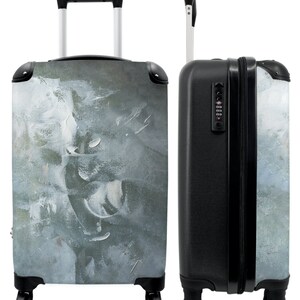 Koffer - handbagage - groen - abstract - wit - art