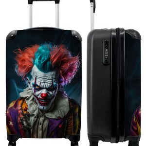 Koffer - handbagage - clown - make-up - kostuum - portret - horror