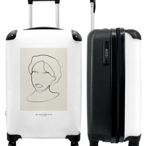 Koffer - handbagage - portret - citaat - ontwerp - abstract