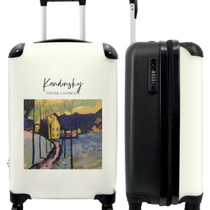 Koffer - handbagage - kunst - kandinsky - landschap - kleuren