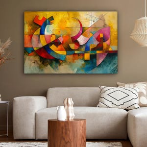 Abstract Colorful Canvas Art – Modern Geometric Wall Decor