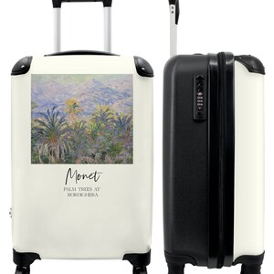 Koffer - handbagage - kunst - monet - palmbomen - oude meester