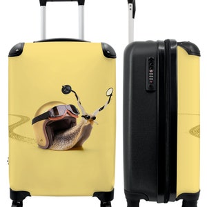 Koffer - handbagage - kinderkoffer - slak - helm - racen - kinderen